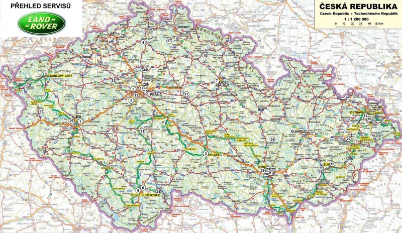 servis Land Rover mapa A4.jpg (1.04 MiB) Zobrazeno 20592 x Mapa servisů LR