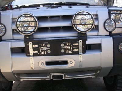 Finální verze s RZ na pantu....kvůli lanu .