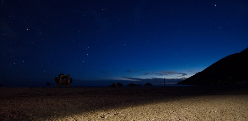 A tady naopak noc na Gjipe